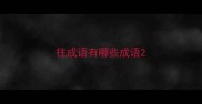 往成语有哪些成语