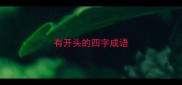 有开头的四字成语