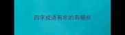 四字成语有非的有哪些