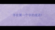 手在第一个字的成语