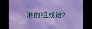 准的组成语
