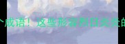 夏天防晒必备的20个成语这些形容烈日炎炎的词汇你都会用吗