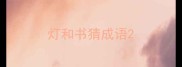 灯和书猜成语