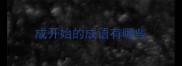 成开始的成语有哪些
