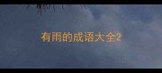 有雨的成语大全