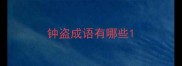 钟盗成语有哪些