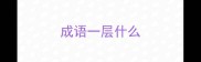 成语一层什么