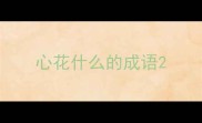 心花什么的成语