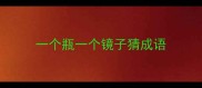 一个瓶一个镜子猜成语