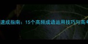 250字作文速成指南15个高频成语运用技巧与高考作文模板