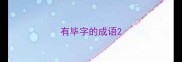 有毕字的成语