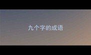 九个字的成语