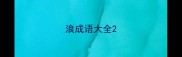 浪成语大全
