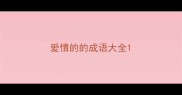 爱情的的成语大全