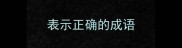 表示正确的成语