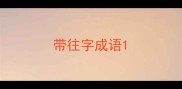 带往字成语