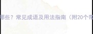 有云有飞字的成语有哪些常见成语及用法指南附20个带云飞字成语全解读
