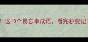 不长记性这10个易忘事成语看完秒变记忆王者