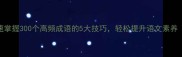 成语大全快速掌握300个高频成语的5大技巧轻松提升语文素养附电子手册