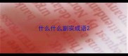 什么什么副实成语