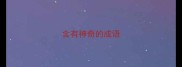 含有神奇的成语