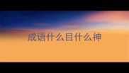 成语什么目什么神