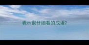 表示很仔细看的成语