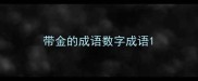 带金的成语数字成语