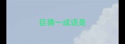 臣猜一成语是