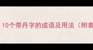 必看10个带丹字的成语及用法附表情包