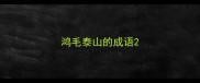 鸿毛泰山的成语