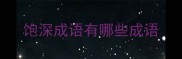 饱深成语有哪些成语