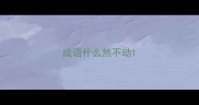 成语什么然不动