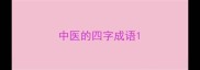 中医的四字成语