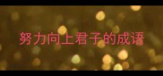 努力向上君子的成语