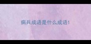 病兵成语是什么成语