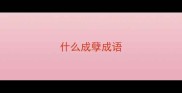 什么成孽成语
