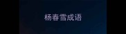 杨春雪成语