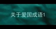 关于爱国成语