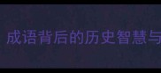 应运而生成语背后的历史智慧与当代启示