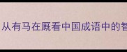 有马四字成语从有马在厩看中国成语中的智慧传承与应用