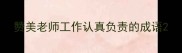 赞美老师工作认真负责的成语