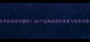 带花字的成语有哪些这8个经典成语的寓意与使用场景全