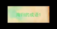 海归的成语