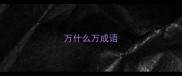 万什么万成语