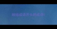 故组成语开头的成语