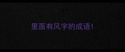 里面有风字的成语