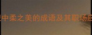 10个体现中柔之美的成语及其职场应用指南