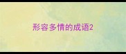 形容多情的成语