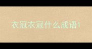 衣冠衣冠什么成语